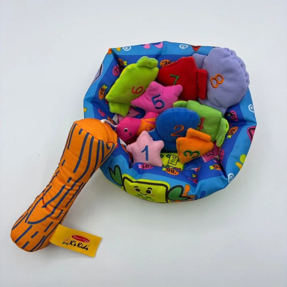 Melissa & Doug K's Kids Fish and Count Soft Magnetic Fishing Game Toy Set 1-8